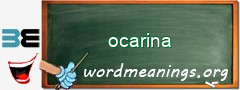 WordMeaning blackboard for ocarina